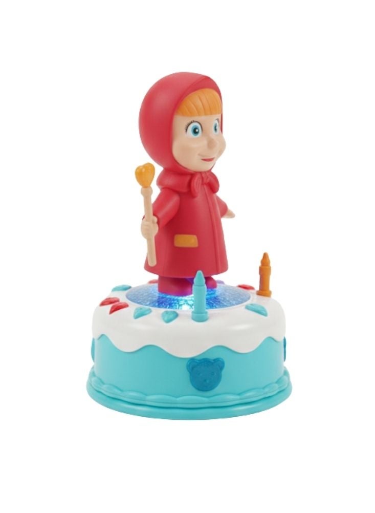 Premium Masha Character Musical Cake Toy with Lights – Cartoon Girl Doll Birthday Toy for Kids - Image 3